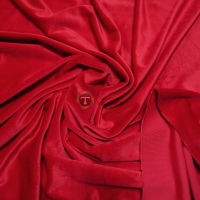 Плюшевый стрейч бархат, "спорт" (красный) ткань