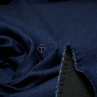 Джинсовая ткань деним стрейч  (темно-синяя)