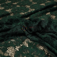 Гіпюр набивний (темно-зелений) тканина