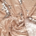 Пришитые пайетки-перевертыши на сетке (персиково-серебрянные) ткань