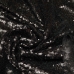 Пришитые пайетки на сетке (чёрные) ткань