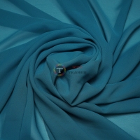 Одежный шифон однотонный (тёмно-голубой)