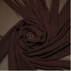 Одежный шифон однотонный (коричневый)