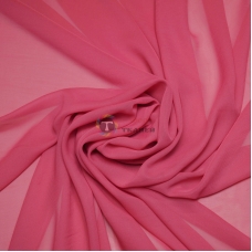 Одежный шифон однотонный (тёмно-розовый)